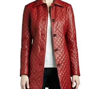 Quilted leather jacket